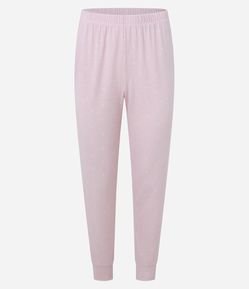 Pijama Longo em Ribana com Estampa Poá