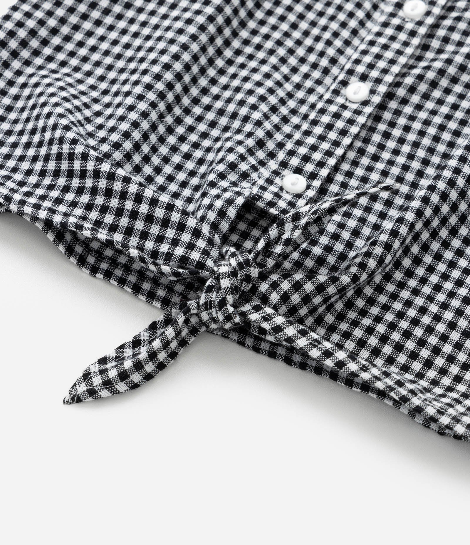 Camisa Infantil com Babadinho e Amarração - Tam 1 a 5 Anos Preto 4