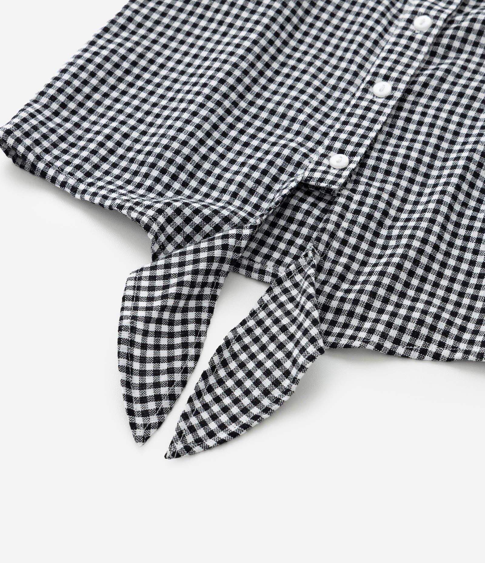 Camisa Infantil com Babadinho e Amarração - Tam 1 a 5 Anos Preto 7