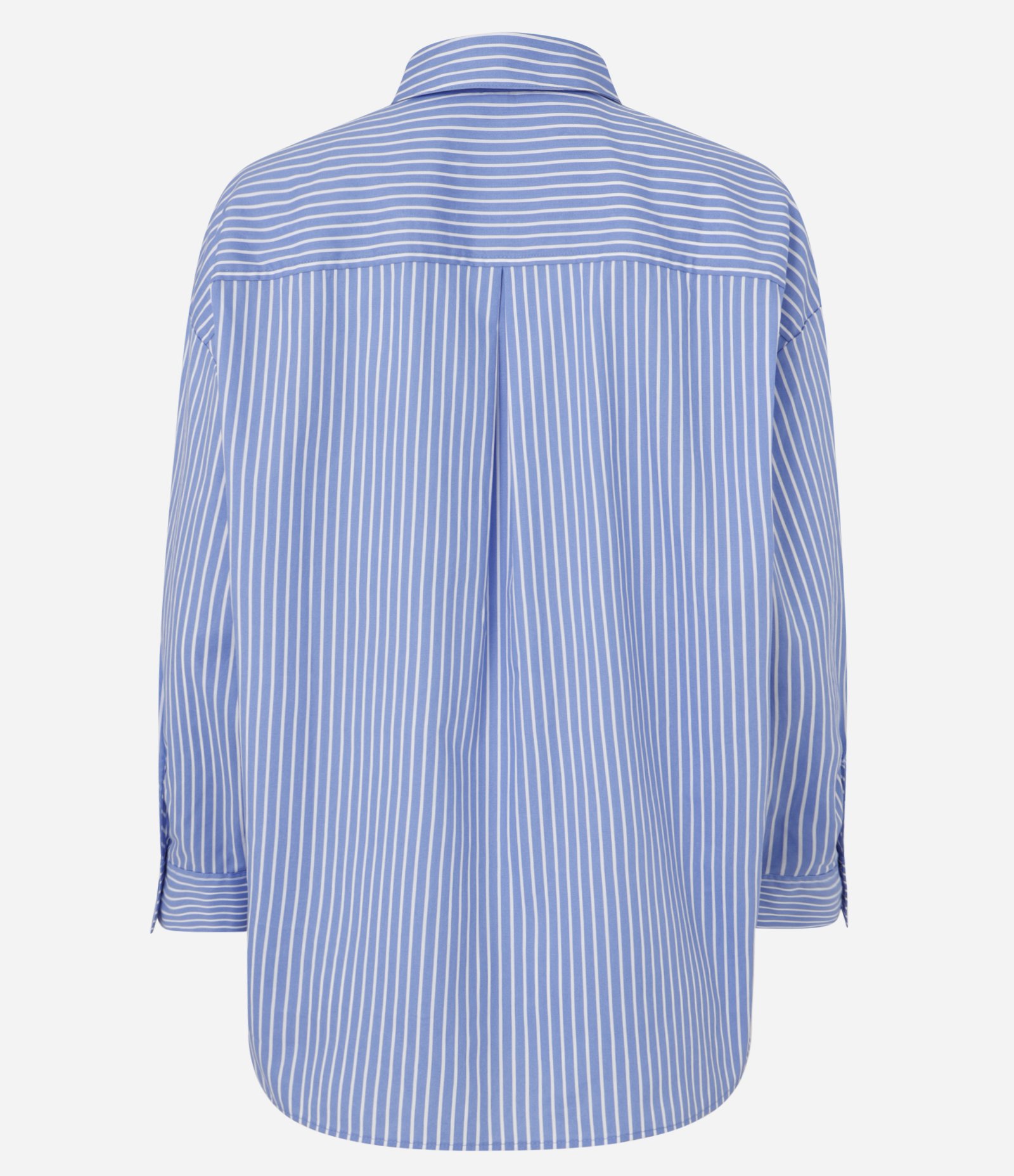 Camisa Oversized em Tricoline Listrada com Recorte nos Ombros 5