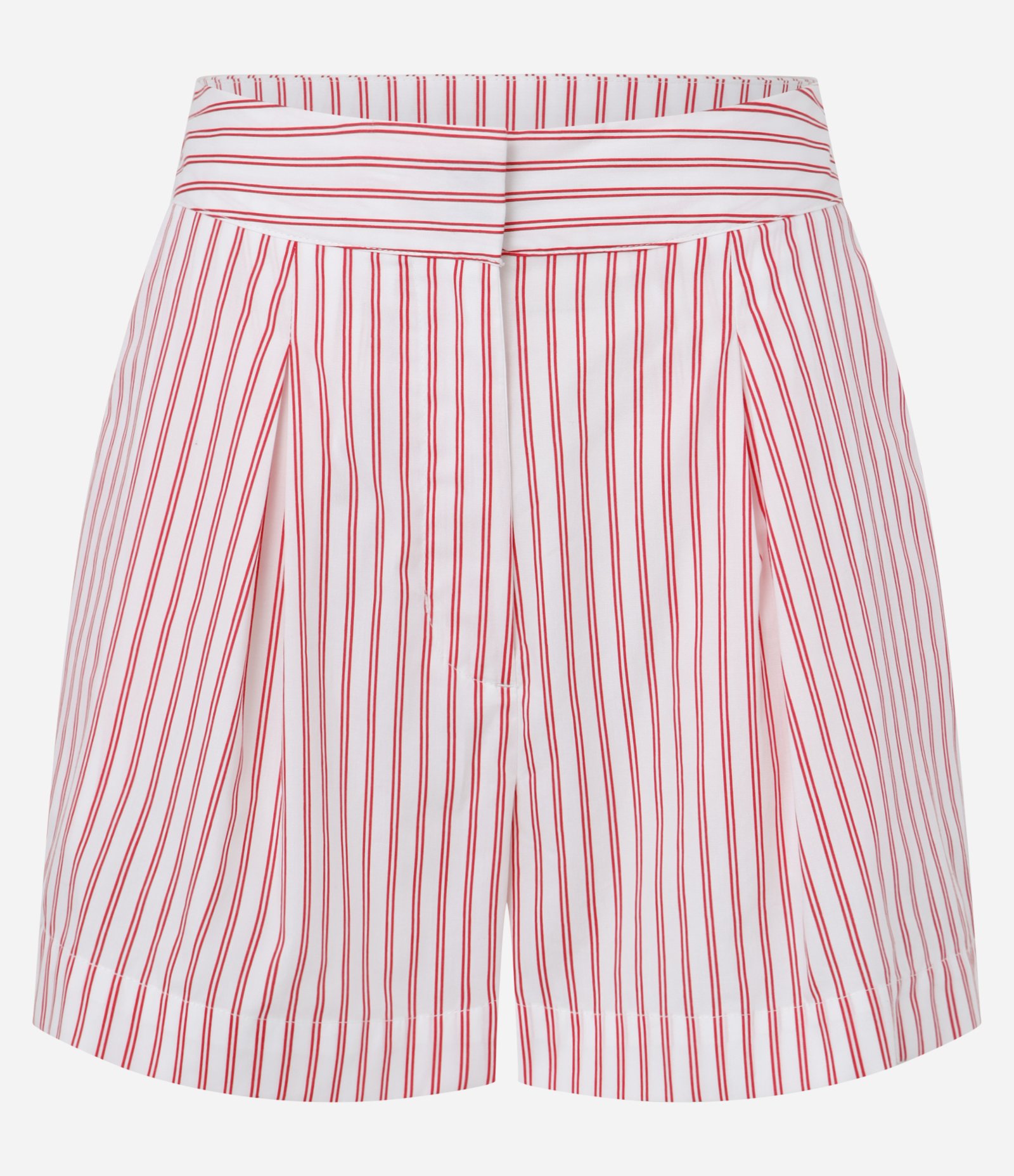 Short Regular em Tricoline com Listras e Pregas Rosa 6