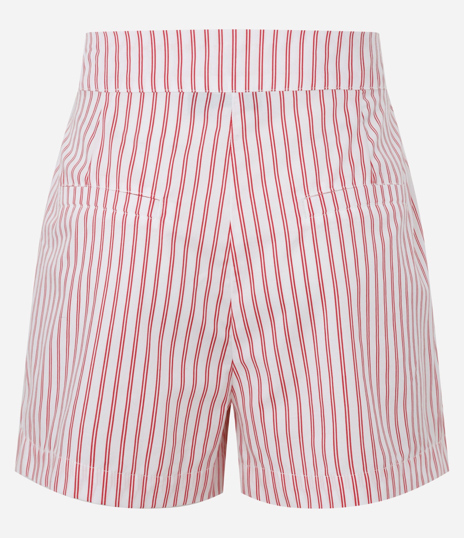 Short Regular em Tricoline com Listras e Pregas Rosa 7