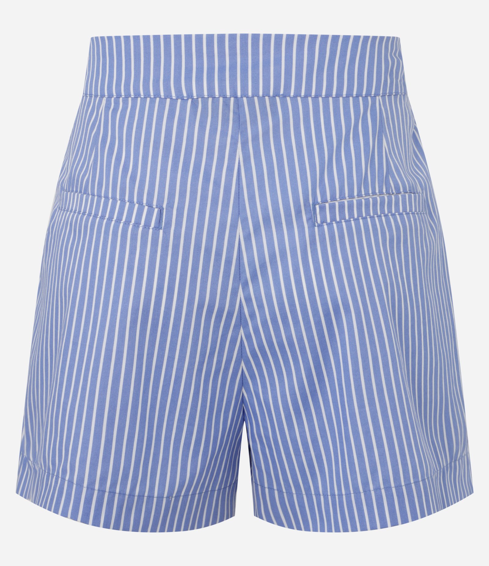 Short Regular em Tricoline com Listras e Pregas Azul 5