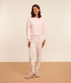 Pijama Longo em Plush com Estampa Ursinhos Carinhosos