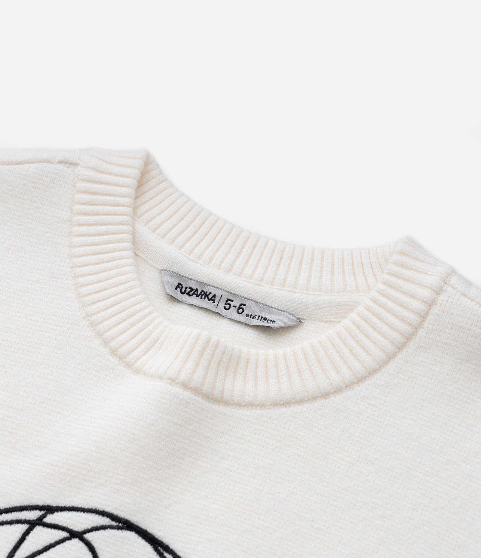 Suéter Infantil com Bordado Lettering Infinite - Tam 5 a 14 Anos Off White 5