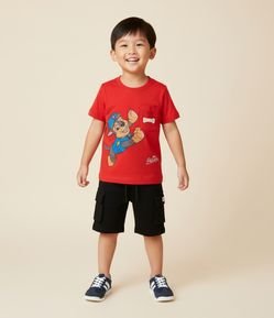 Camiseta Infantil com Bolsinho Interativo e Estampa Chase - Tam 2  5 Anos