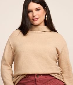 Suéter Alongado em Tricô Curve & Plus Size