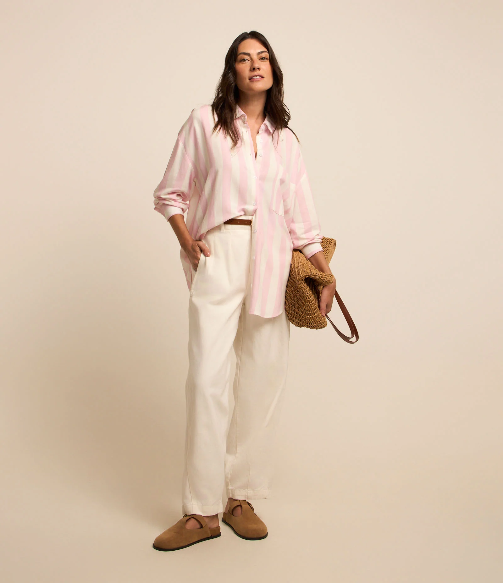 Calça Slouchy em Jeans com Cós Elástico Off White 1