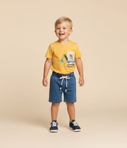 Camiseta Infantil com Bolsinho Interativo de Dino - Tam 1 a 5 Anos