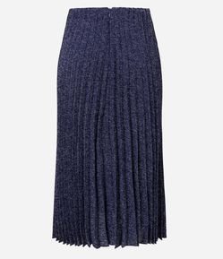 Saia Midi Alfaiatada com Textura Plissada
