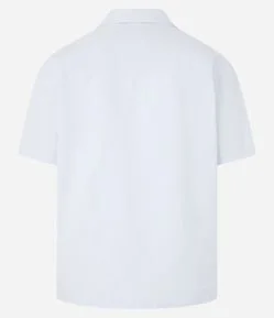 Camisa Boxy em Anarruga com Estampa de Listras