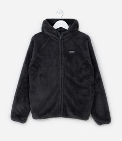 Casaco Infantil em Sherpa com Capuz - Tam 5 a 14 Anos