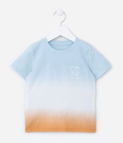 Camiseta Infantil em Degradê com Estampa Tubarão - Tam 1 a 5 Anos