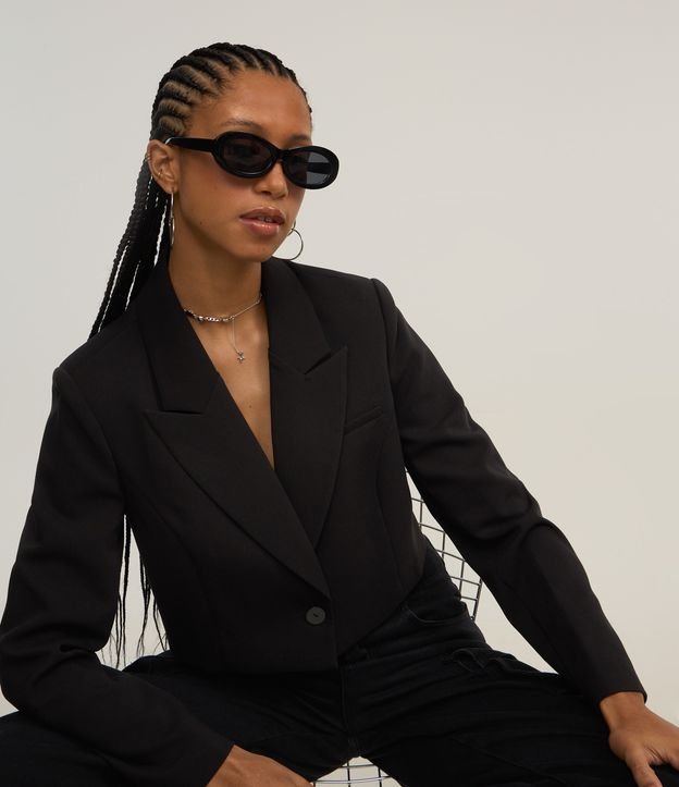 Blazer Cropped Slim Alfaiataria