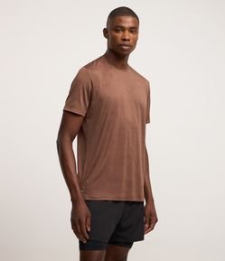 Camiseta Esportiva em Tecnologia Dry com Estampa Jacquard