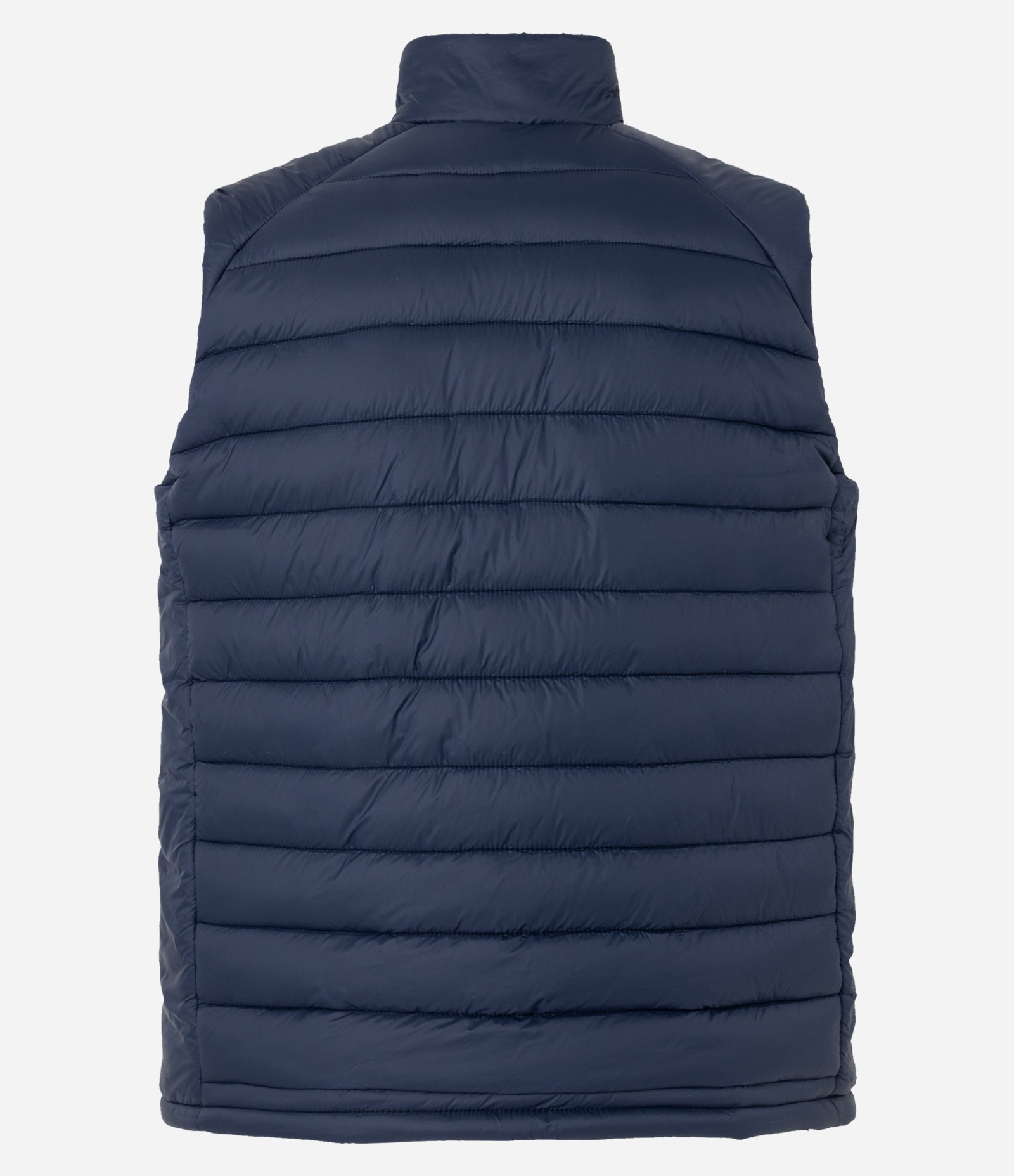 Colete Puffer Esportivo com Gola Alta e Gomos Azul Marinho 6