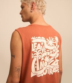 Regata Comfort em Algodão com Estampa Letting