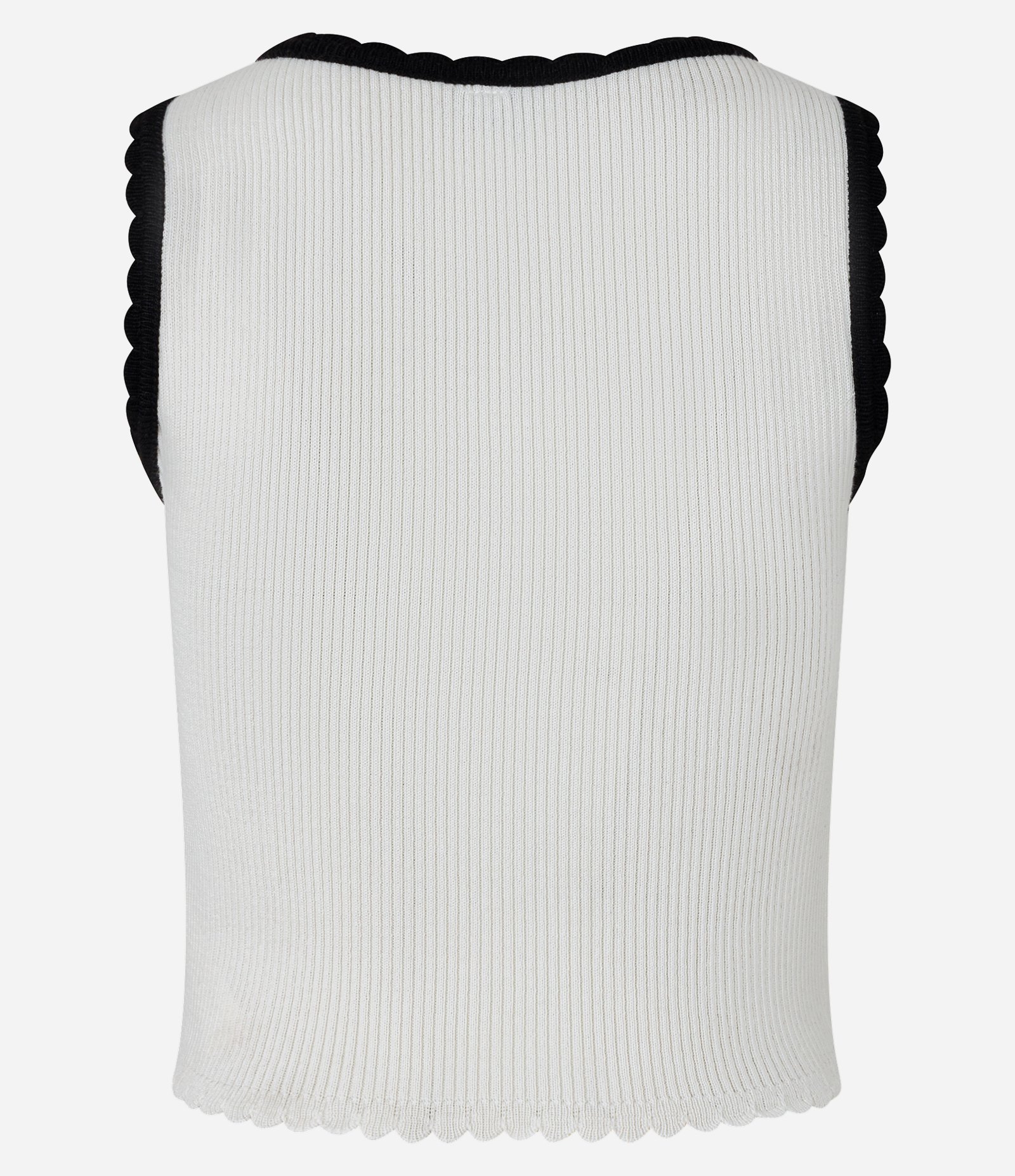 Blusa Regata Baby Look com Textura e Detalhe de Ondinhas nos Viés Branco 6