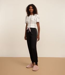 Calça de Pijama com Toque Suave e Detalhe de Laço