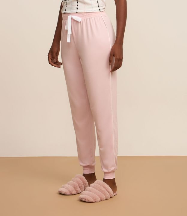 Calça de Pijama com Detalhe de Laço e Toque Suave