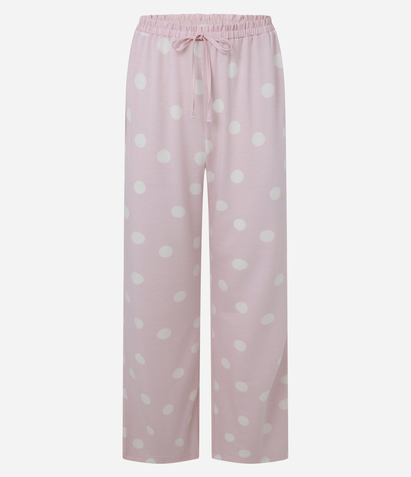 Pijama com Toque Macio Detalhes de Cetim e Calça Poá Rosa 6