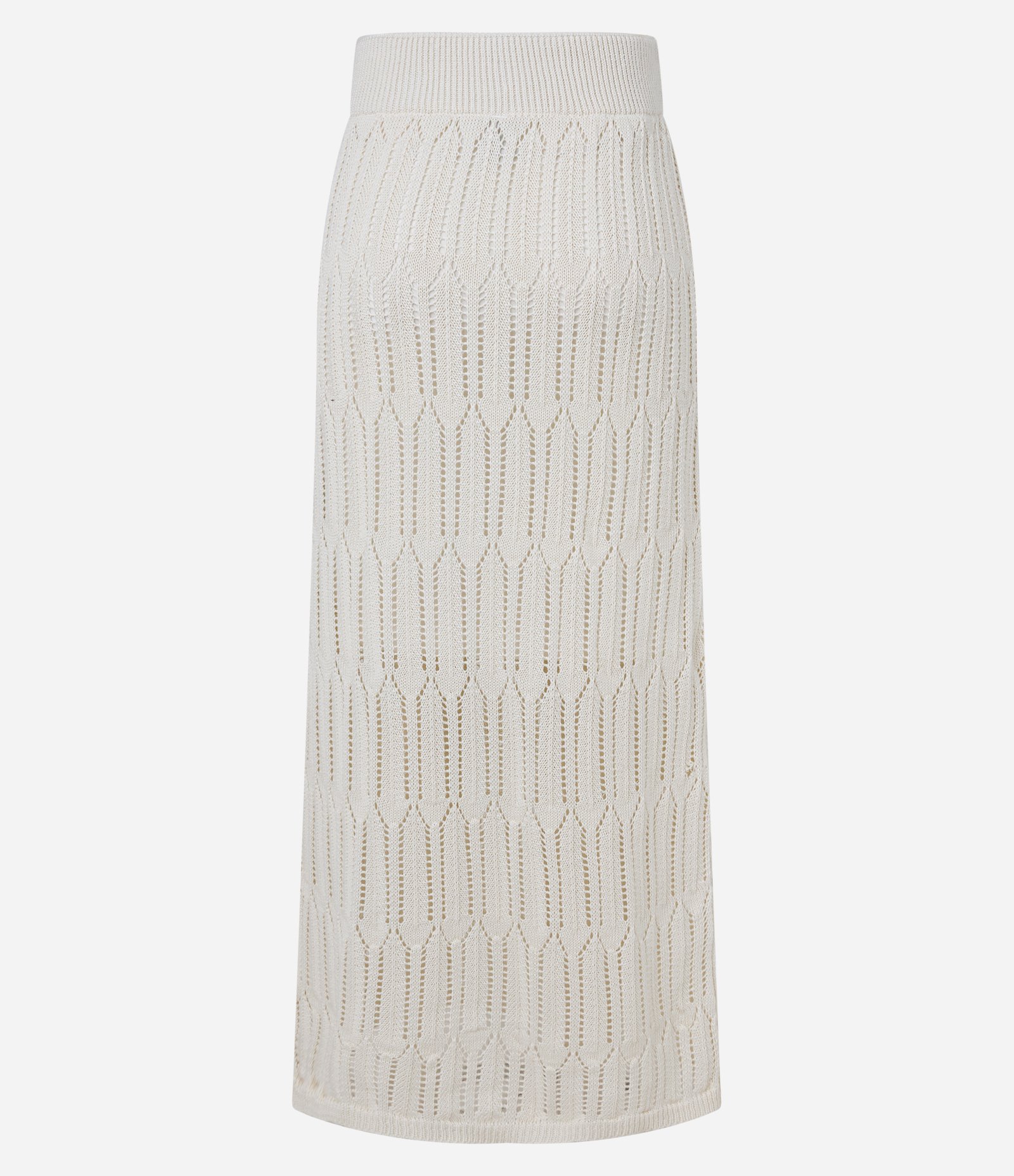 Saia Long Midi em Tricô com Ponto Trabalhado Branco 8