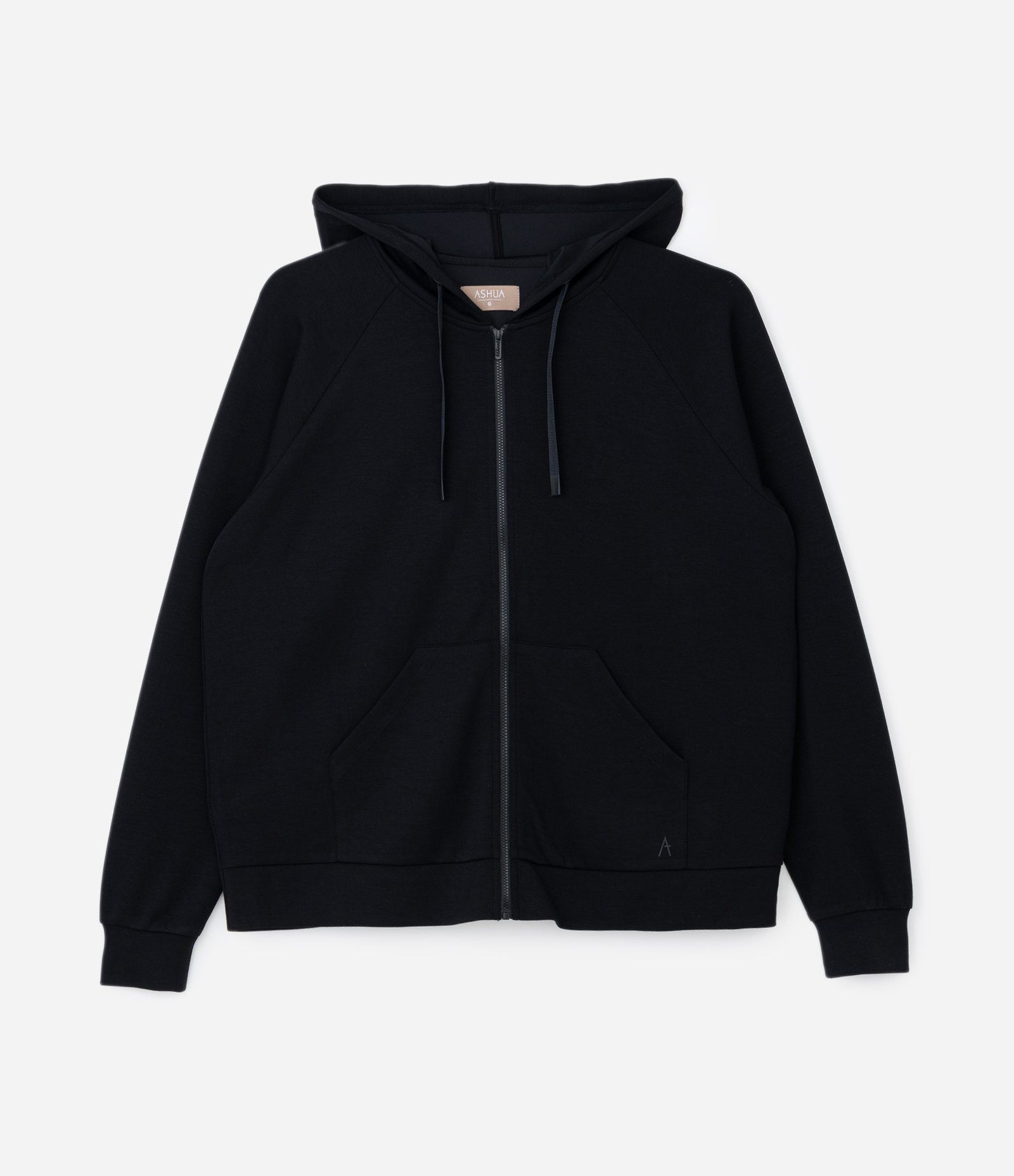 Jaqueta Esportiva com Capuz e Manga Raglan Curve e Plus Size Preto 6