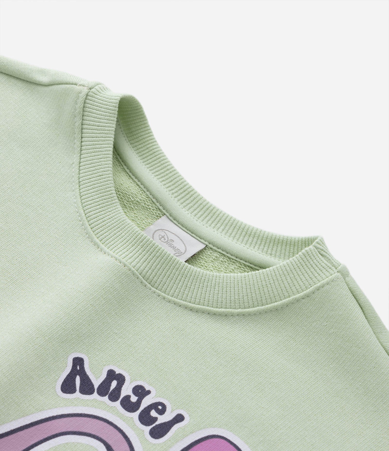 Blusão Regular Infantil em Moletom com Estampa Angel - Tam  5 a 14 Anos Verde 4