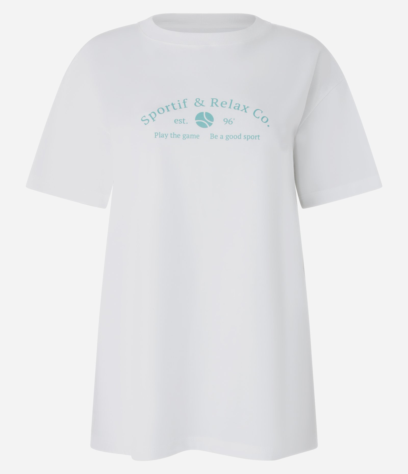 Camiseta Oversized  Esportiva mm Algodão Com Estampa Sportif & Relax Co Branco 5