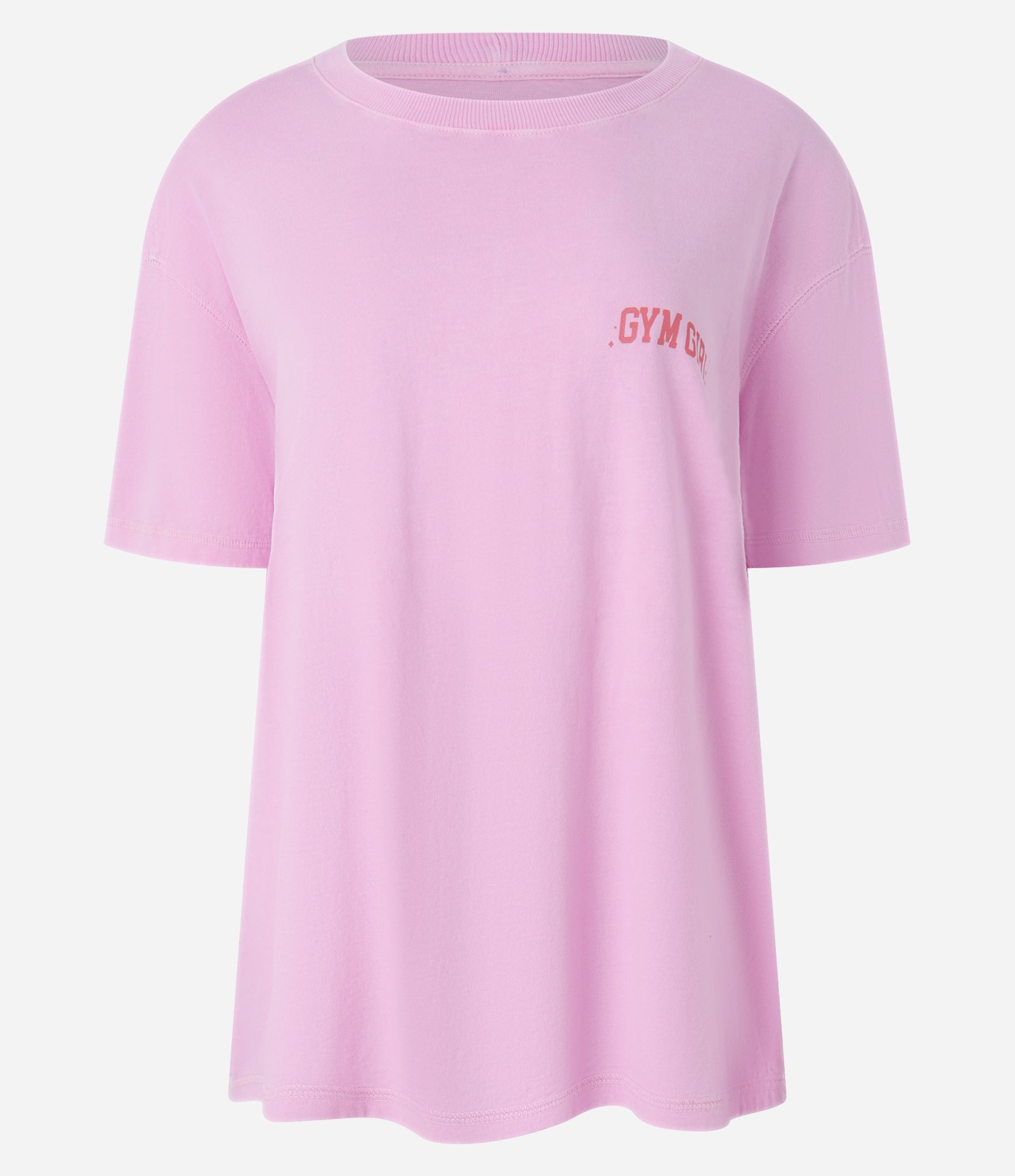 Camiseta Oversized Esportiva Estampa Gym Girl Rosa Estonado 5