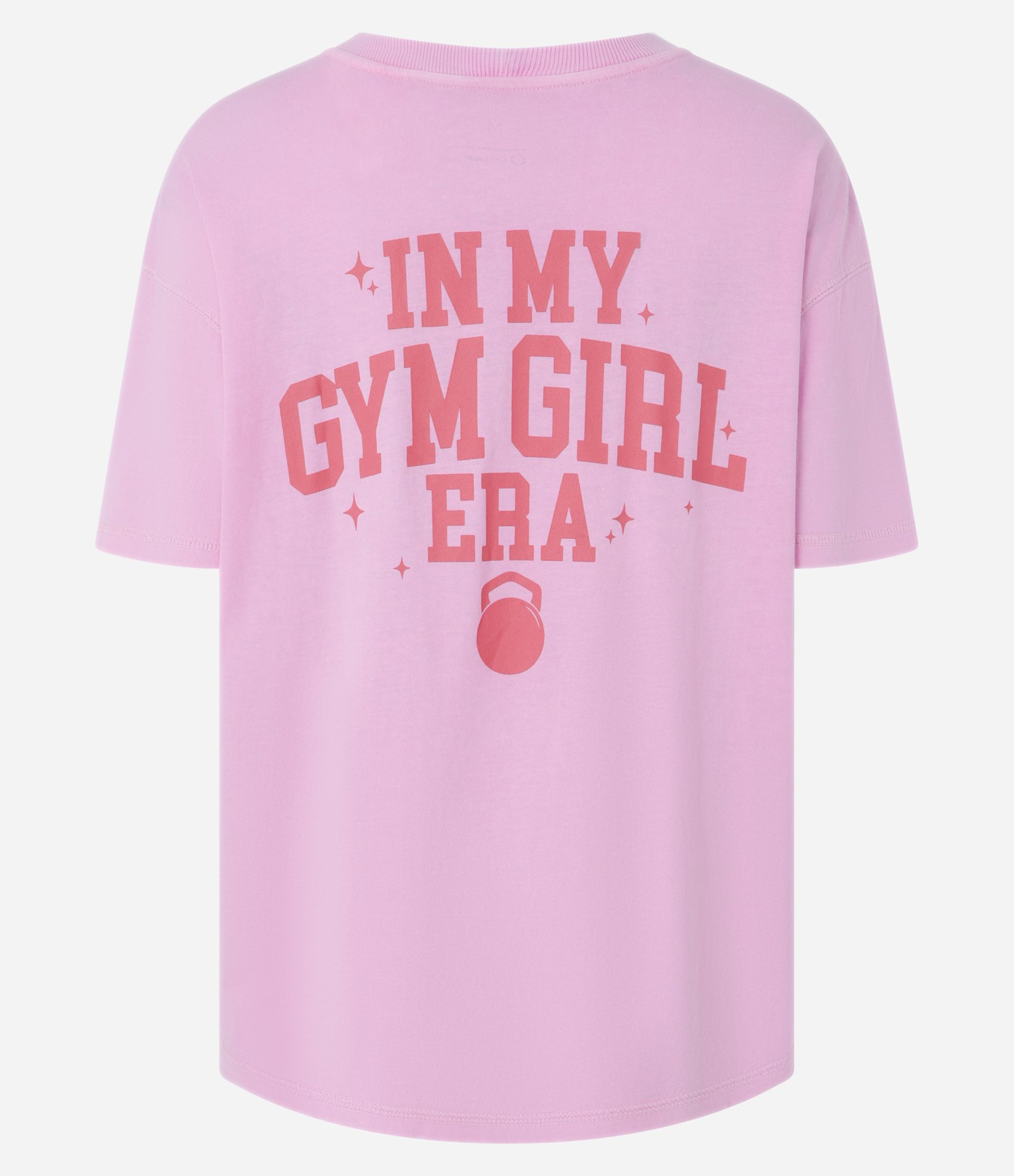 Camiseta Oversized Esportiva Estampa Gym Girl Rosa Estonado 6