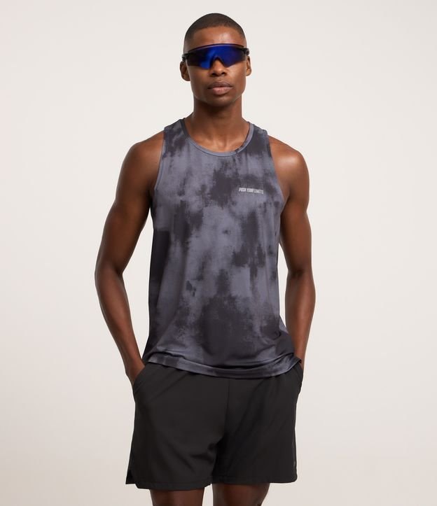 Regata Esportiva em Tecnologia Dry com Estampa Manchada