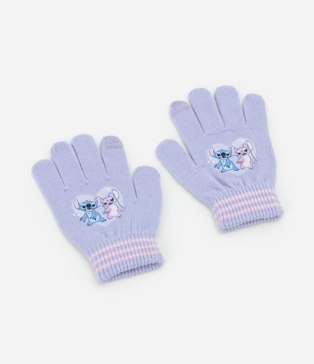 Luva Infantil com Estampa do Stitch e Angel - Tam P ao G