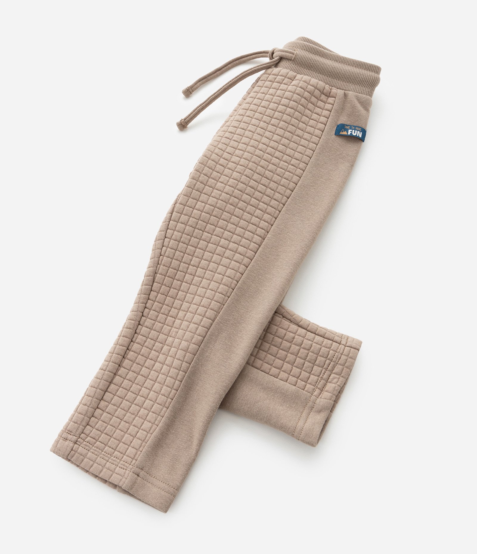 Calça Infantil com Textura Quadriculada - Tam 1 a 5 anos Bege 5