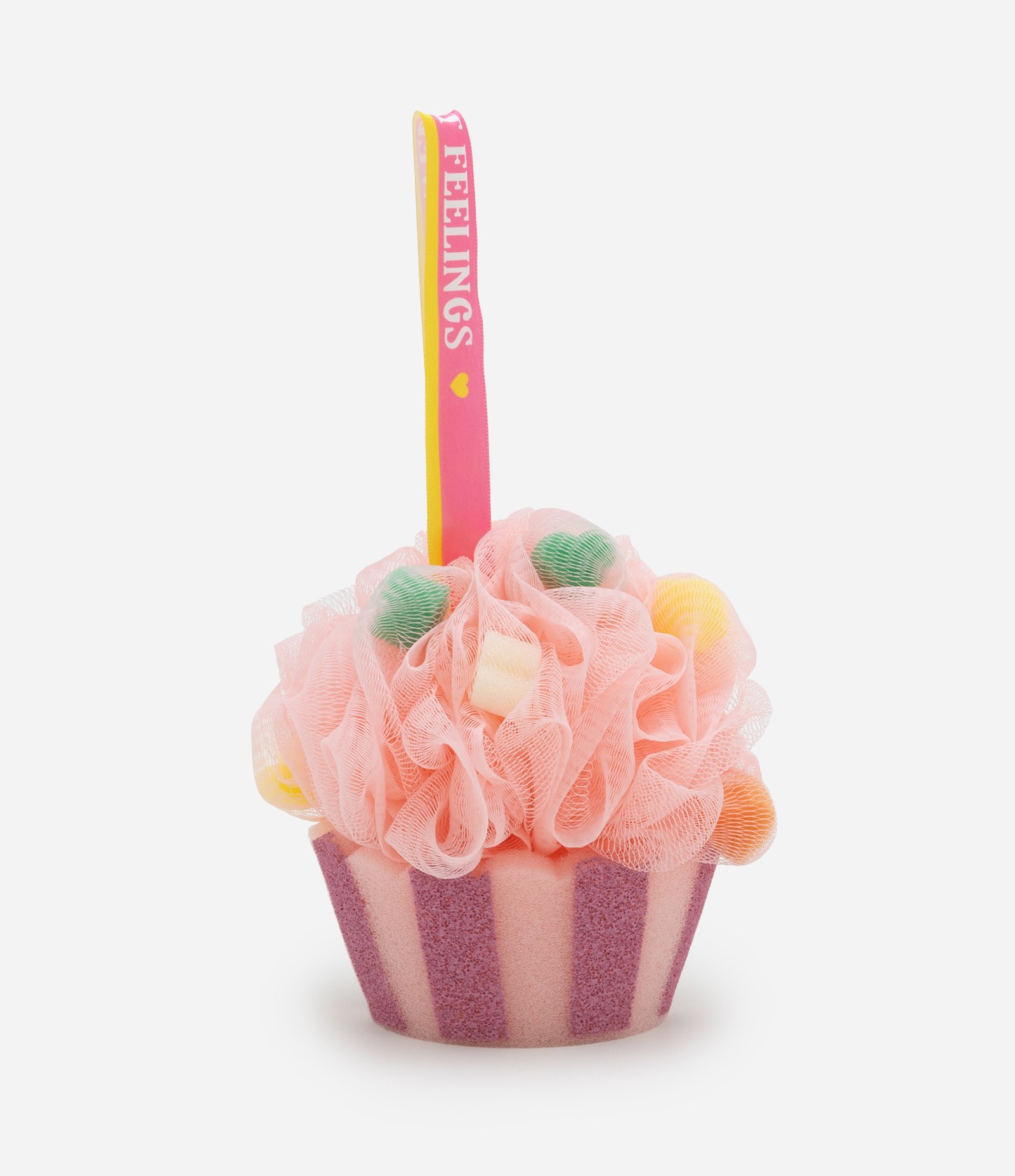 Esponja de Banho Cupcake com Faixa Alchemia Pêssego 1