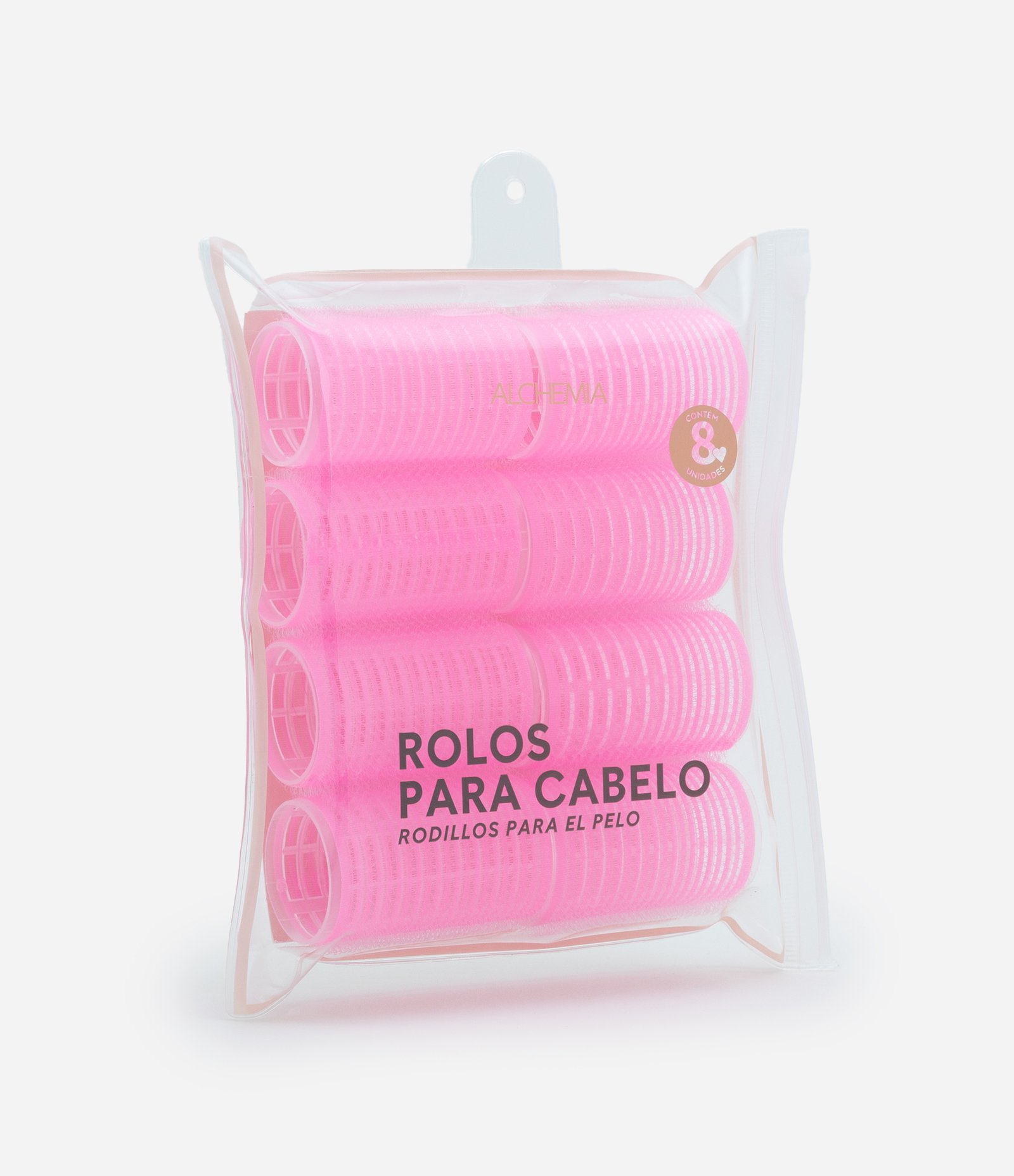 Kit 08 Rolos Modeladores de Cabelos Alchemia Rosa 2
