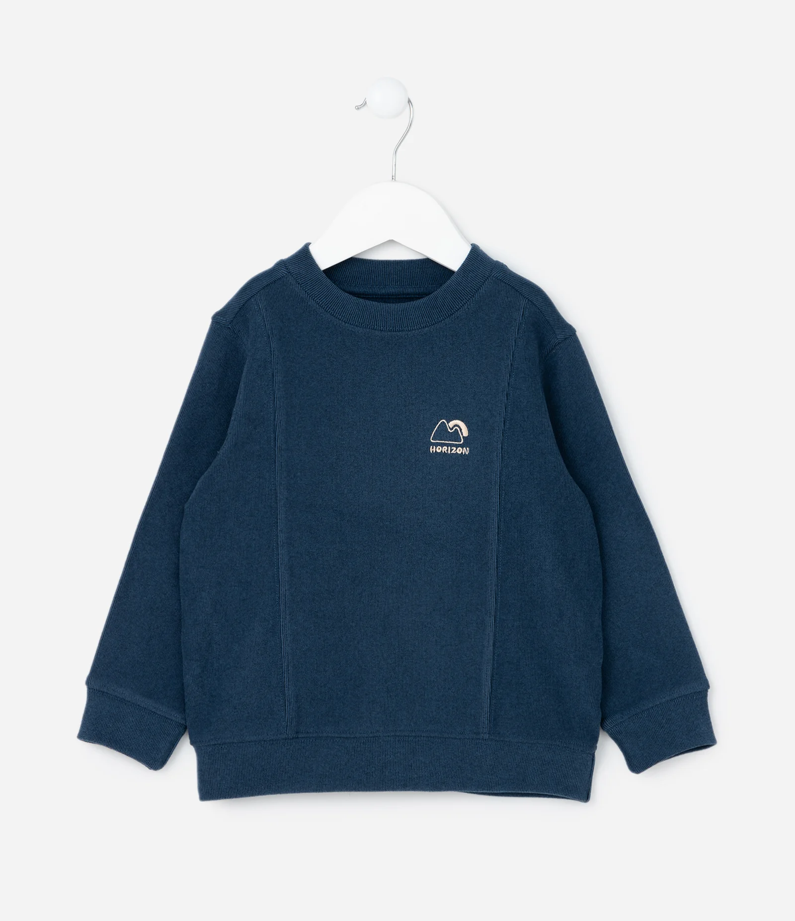 Blusão Infantil com Frisos e Bordado - Tam 1 a 5 Anos Azul 1