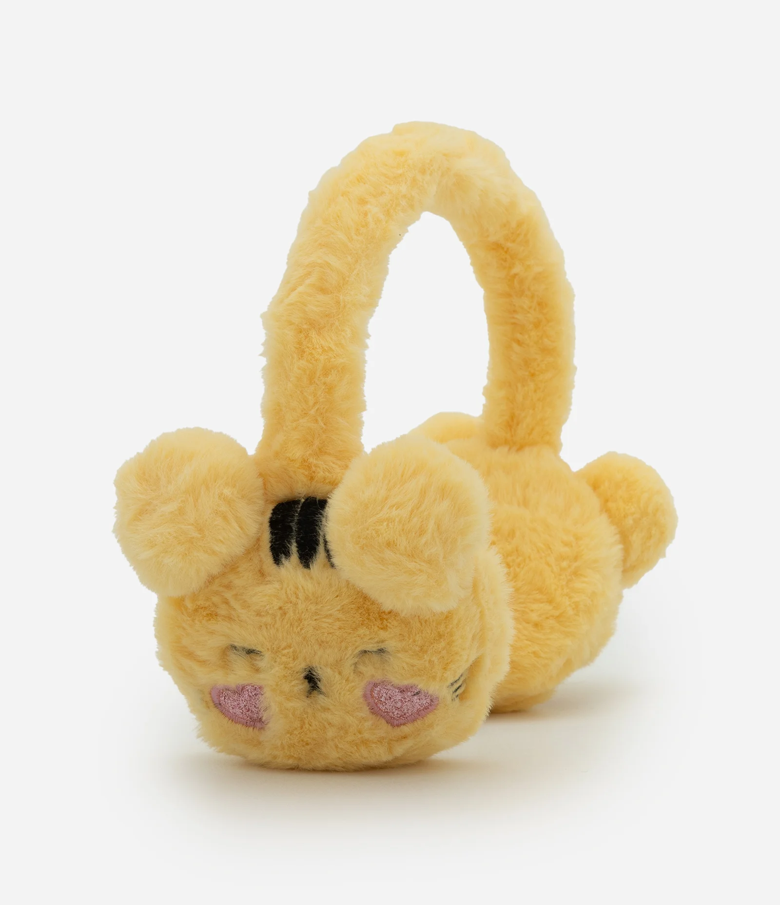 Protetor de Orelhas Infantil em Pelúcia com Tigrinho Bordado – Tam U Amarelo 1