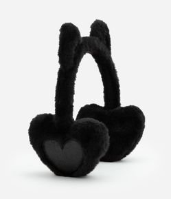 Protetor de Orelhas Infantil com Orelhinhas e Bordado de Coração - Tam Único