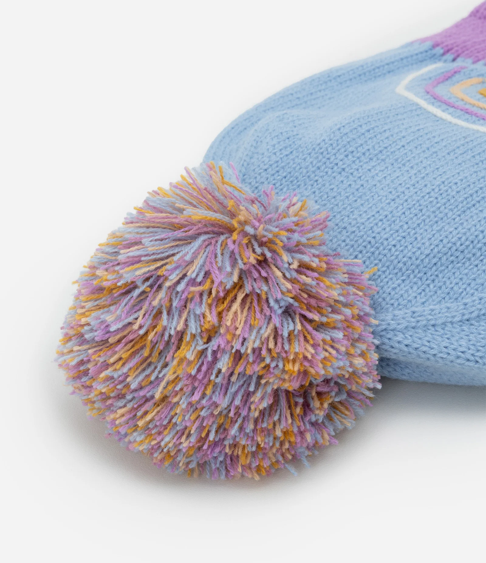 Gorro Infantil com Bordado de Arco-Íris e Pompom – Tam U Multicores 3
