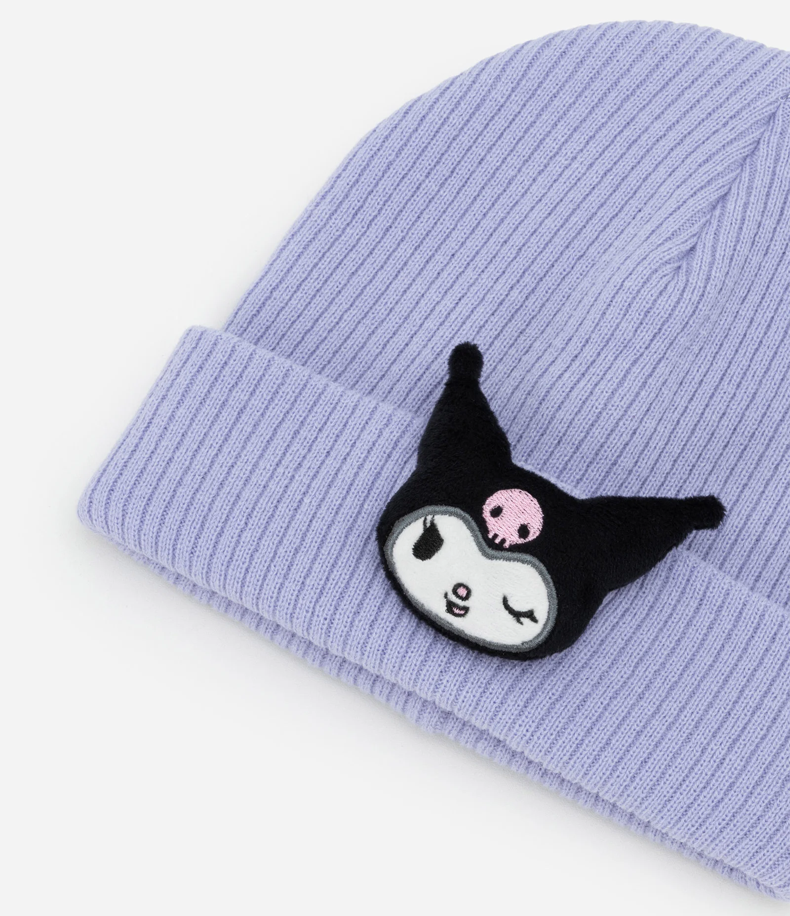 Gorro Infantil em Tricô com Bordado da Kuromi - Tam Único Lilás 2