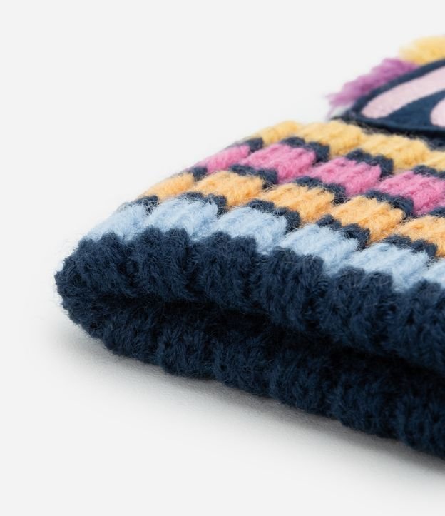 Gorro Infantil com Pompom e Estampa Unicórnio - Tam Único