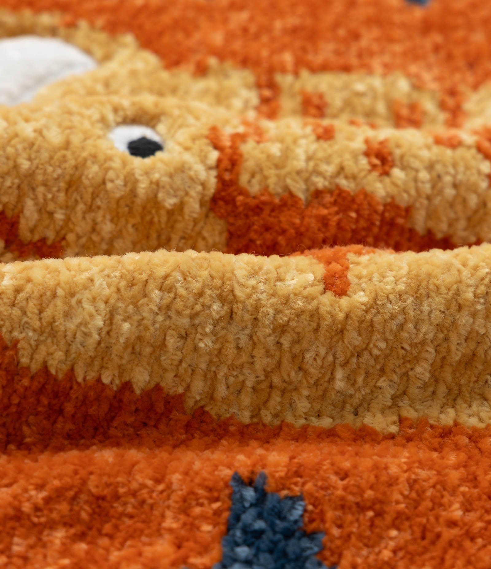 Suéter Infantil em Chenille com Estampa Leãozinho - Tam 0 a 18 meses Azul/Laranja 3