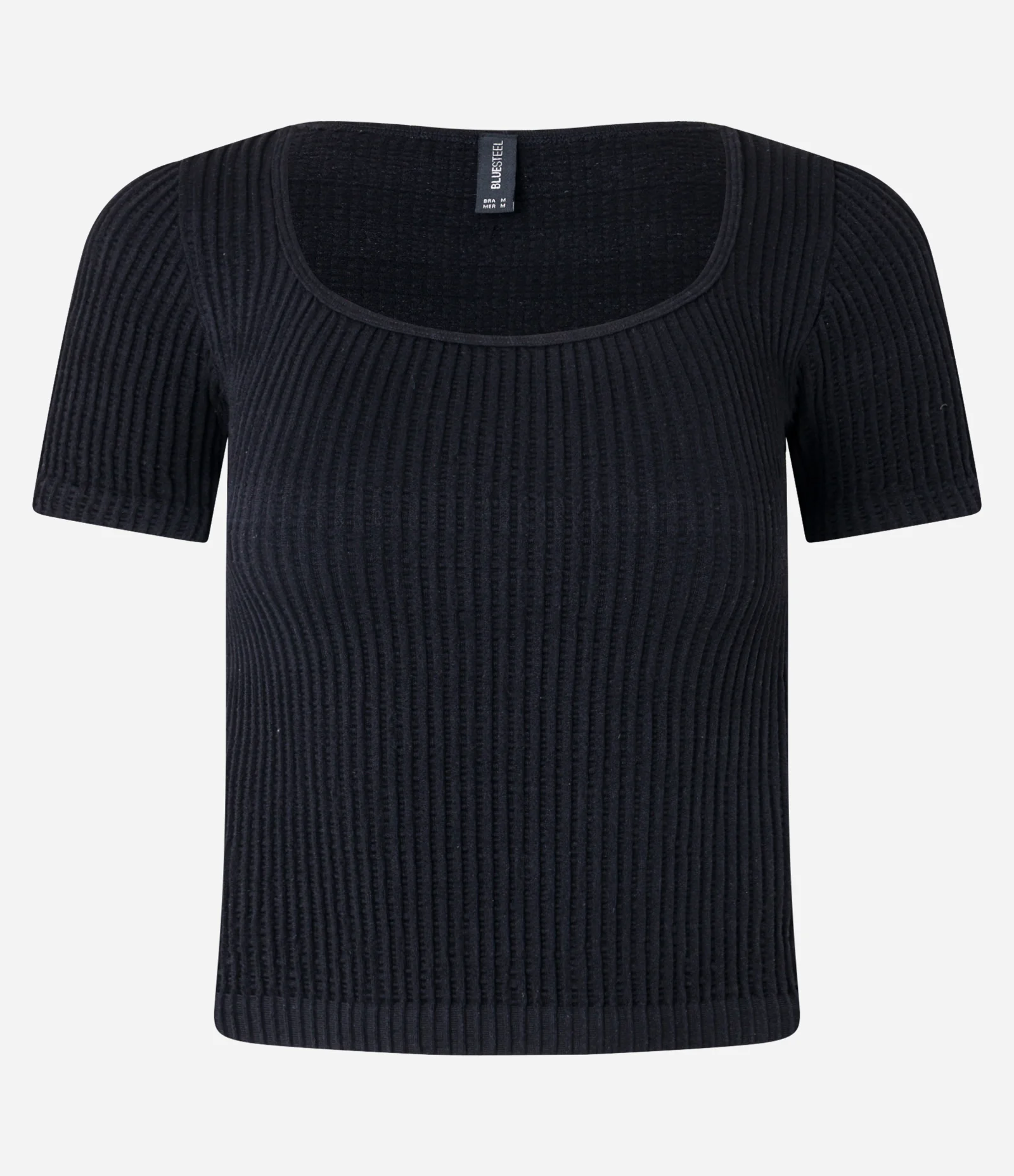 Blusa em Poliamida Seamless com Nervuras Preto 1