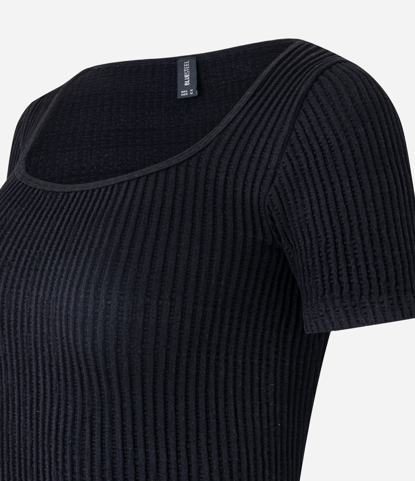 Blusa em Poliamida Seamless com Nervuras Preto 2