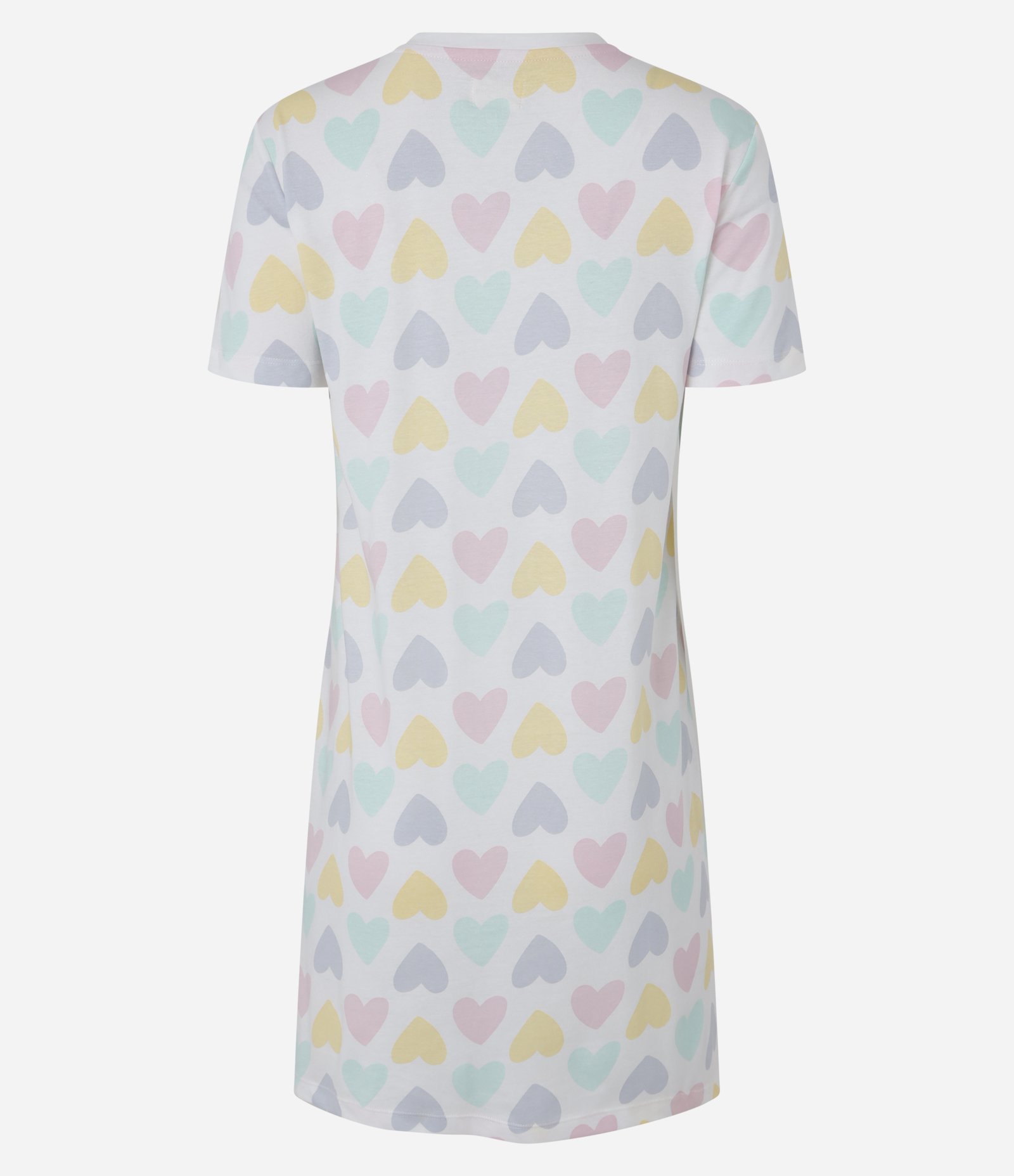 Camisola Manga Curta em Algodão com Estampa de Coração Multicores 5