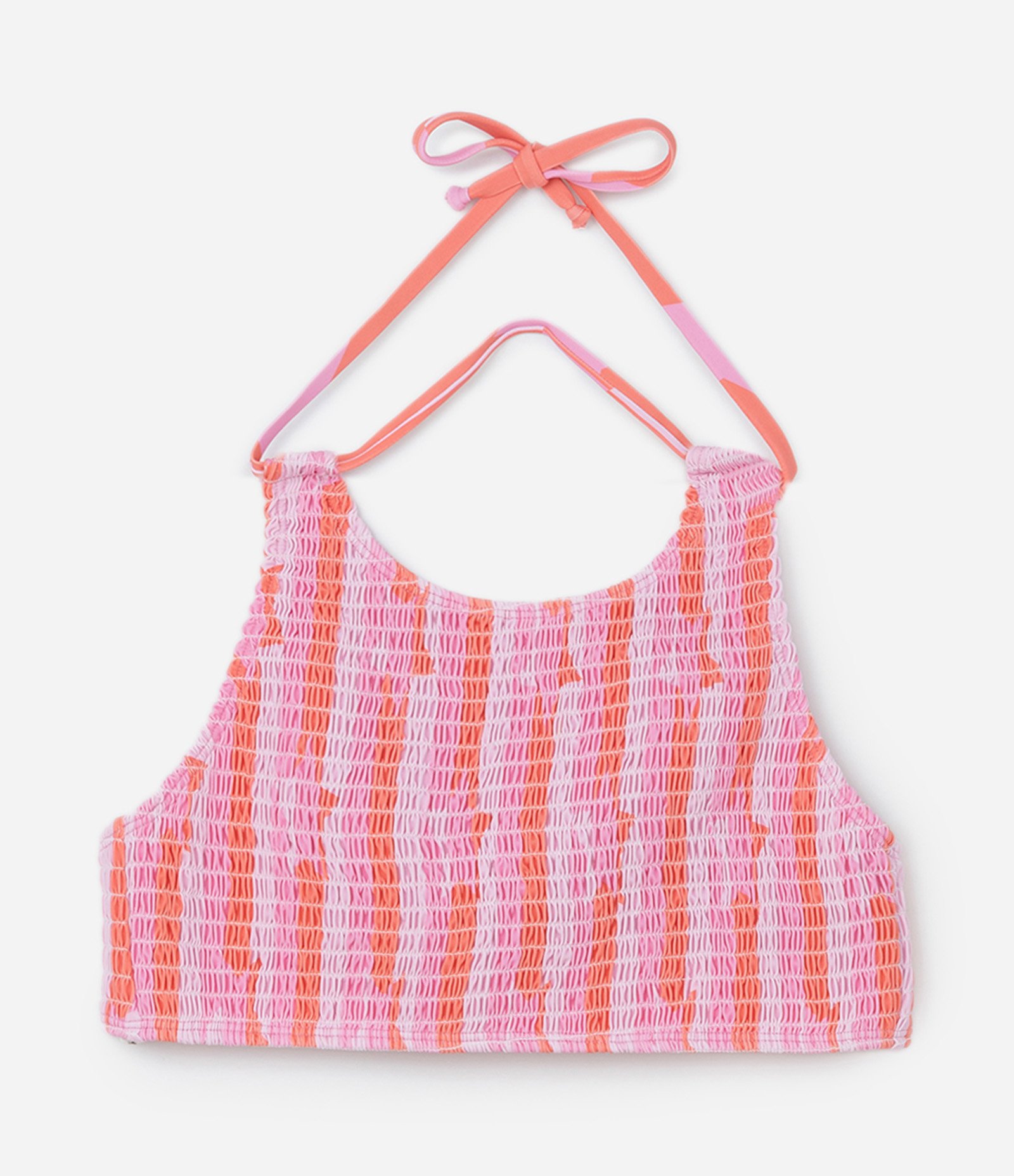 Biquíni Infantil com Proteção UV e Estampa Estrelas - Tam 5 a 16 Anos Rosa/Laranja 2