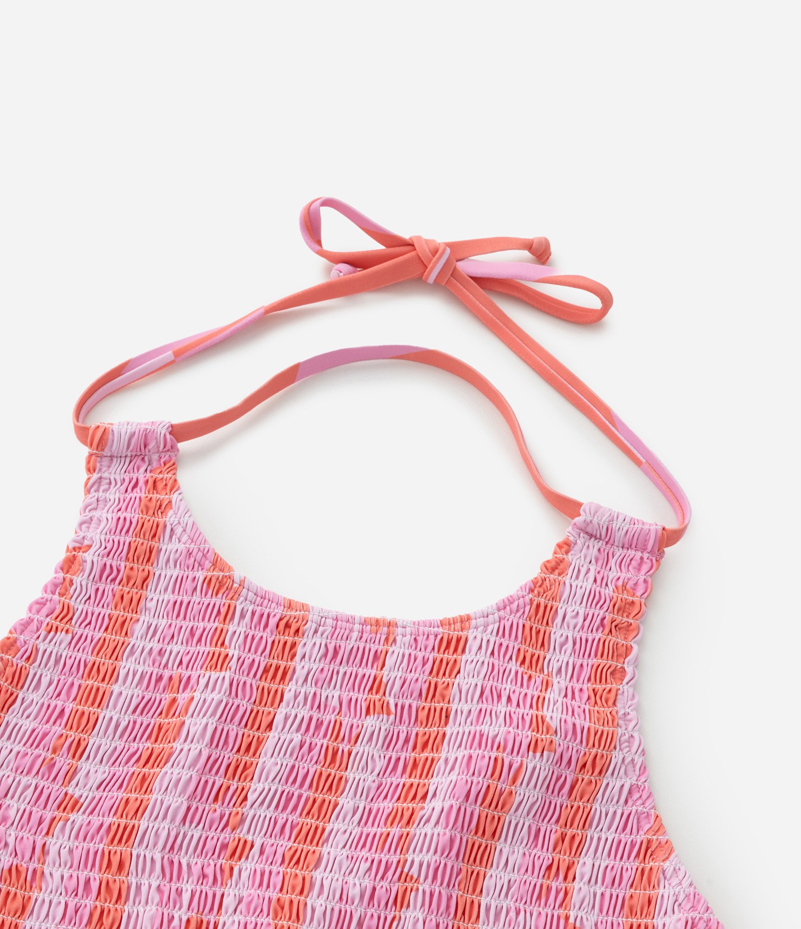 Biquíni Infantil com Proteção UV e Estampa Estrelas - Tam 5 a 16 Anos Rosa/Laranja 6