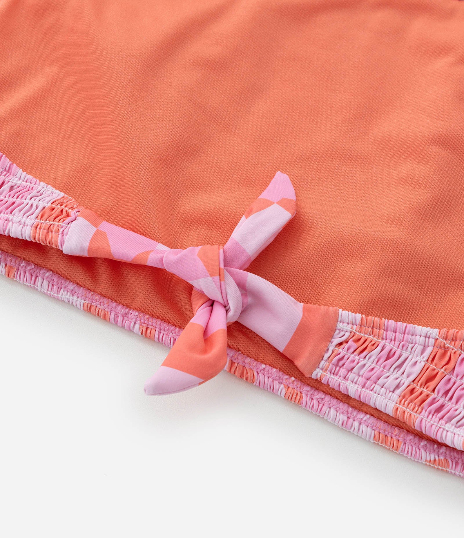 Biquíni Infantil com Proteção UV e Estampa Estrelas - Tam 5 a 16 Anos Rosa/Laranja 7