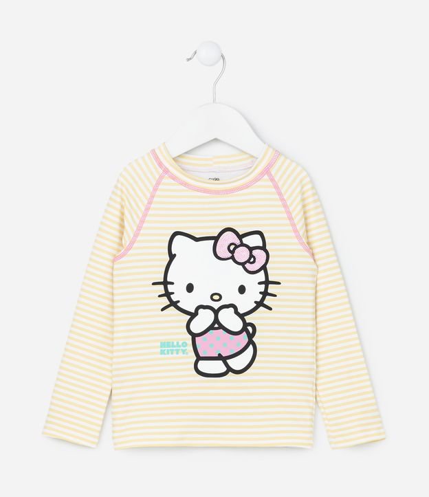 Conjunto Infantil com Proteção UV e Estampa Hello Kitty - Tam 1 a 4 Anos